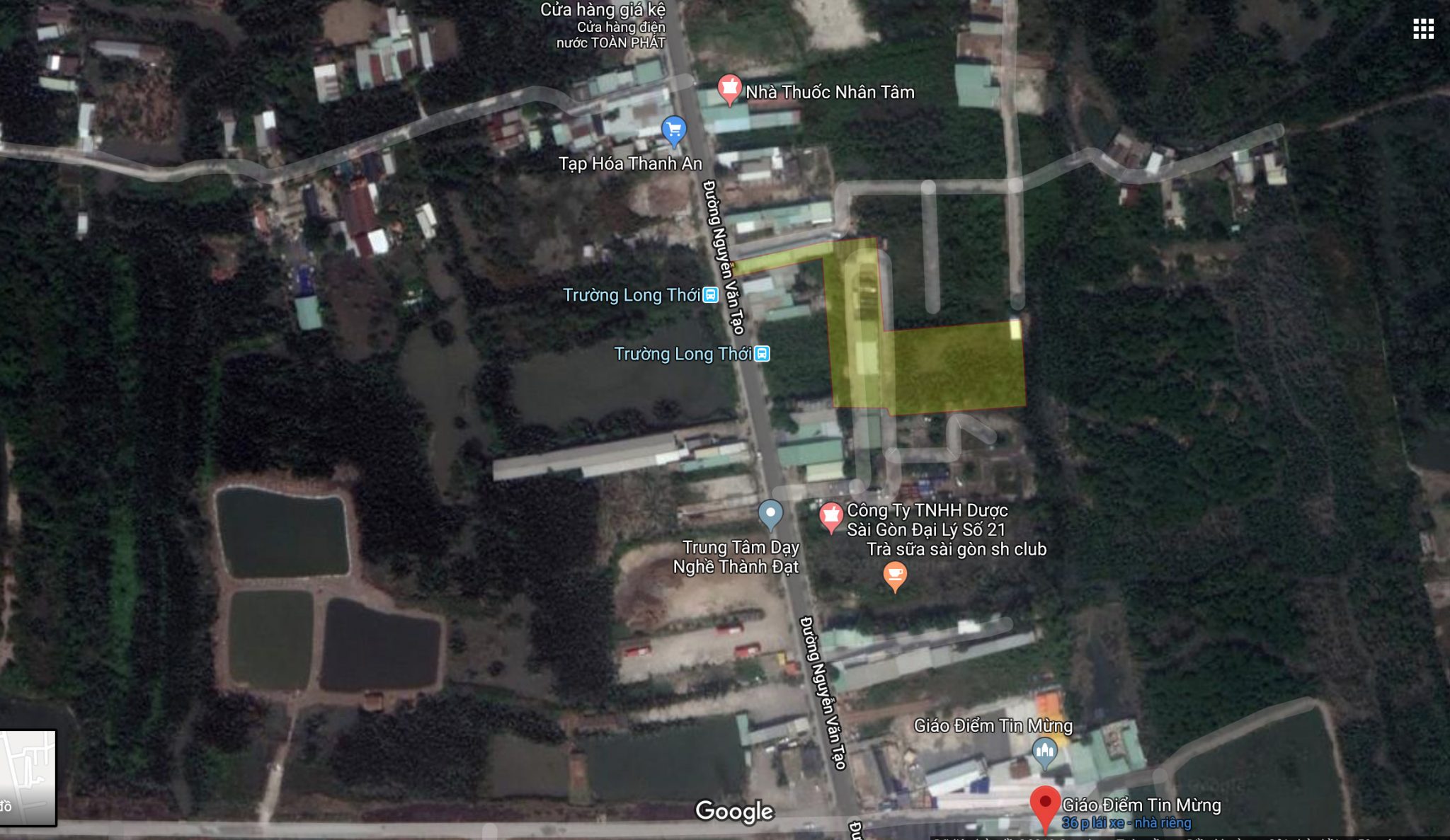 Cho thuê 2400 m2 đất và nhà xưởng mặt tiền Nguyễn Văn Tạo Nhà Bè Dat Nha Be Giao diem tin mung 1